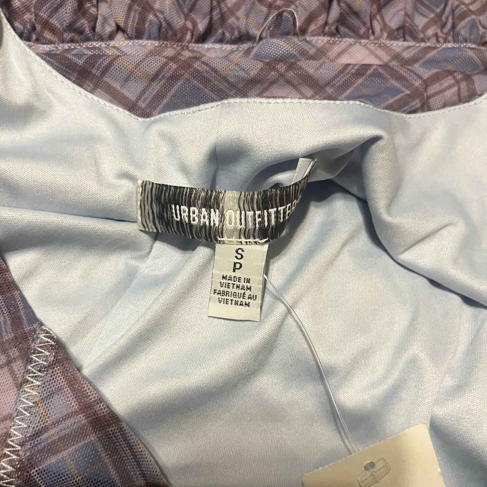 Plaid Ruffle Hem Cami Top - Picture 3 of 3